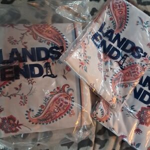 Lands' End Paisley Twin Duvet Set